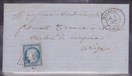 France N°60 Sur Lettre - 1871-1875 Ceres