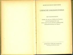 Buch: Erich Kästner: Lyrische Hausapotheke Atrium Verlag Berlin 1948 - German Authors