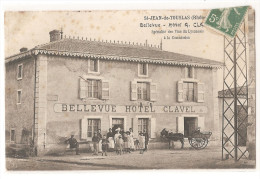 Rhone - 69 - St Jean De Touslas Bellevue Hotel Clavel 1908 Animée - Autres & Non Classés