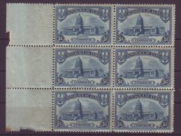 1929-22 CUBA 1929 Ed.236 5c CAPITOL CAPITOLIO NACIONAL BLOCK 6 MNH - Unused Stamps