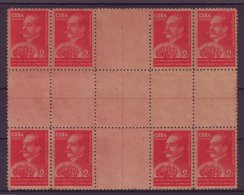 1940-127 CUBA CENTER OF SHEET GONZALO QUESADA1940 WITHOUT GUM - Unused Stamps