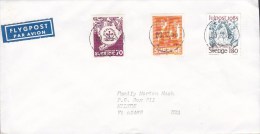 Sweden FLYGPOST Par Avion Labels BROTTBY 1985 Cover Brief MILTON Vt. United States (2 Scans) - Storia Postale