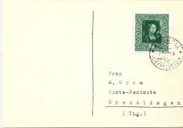 PK  Ruggell (F.Liechtenstein) - Kreuzlingen              1949 - Storia Postale