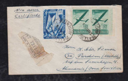 Argentina 1950 Registered Airmail Cover To PARCHIM Germany DDR GDR - Covers & Documents