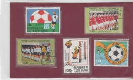 Tematica Calcio- 5 Stamps Used - Usati