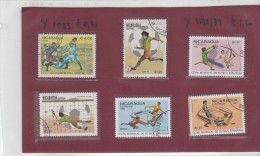 Tematica Calcio-  - 6 Stamps Used Calciatori In Azione - Usados