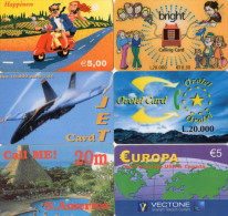 CARTES PREPAYEES  ITALIE  (lot De 6) - Publiques Publicitaires