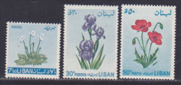 LIBAN N°  240,243,244 ** MNH Neufs Sans Charnière, TB (D126) Fleurs - 1964 - Lebanon