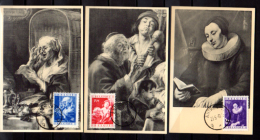 6 Tableaux De Jordaens  Et Roger Van Der Weyden, Sur Carte Maximum, Cote 320 €  Music Religion - 1934-1951