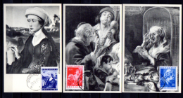 6 Tableaux De Jordaens  Et Roger Van Der Weyden, Sur Carte Maximum, Cote 320 € - 1934-1951