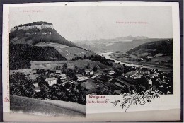 Alte Karte "Königstein, Großer Und Kleiner Bärenstein"  1943 - Koenigstein (Saechs. Schw.)