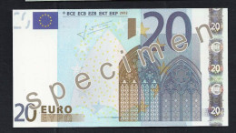20 Euro "Polymer Schulgeld", Typ A,  Billet Scolaire, Educativ, RRRRR, UNC, 100 X 55 Mm, SPECIMEN - Sonstige & Ohne Zuordnung