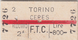 TORINO /  CERES _ Biglietto - Europe
