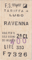 LUGO /  RAVENNA _  Biglietto - Europe