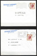 MONACO Cachet  MONTE CARLO  Lot De 2 Lettres Annee 1971  Entete PUB Commerciale - Storia Postale