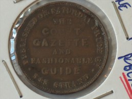 JETON THE COURT GAZETTE AND FASHIONABLE GUIDE PUBLISHED ON SATURDAY PRICE 6P 343 STRAND VICTORIA DEI GRATIA REGINA - Professionals/Firms