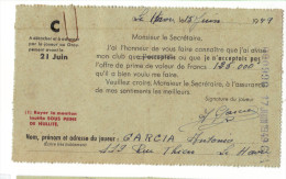 Antonio GARCIA Footballeur  1949 Le Havre Athletic Club Refus D'une Prime De 125.000 Fr - Autografi