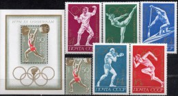 Delcampe - Boxen Turnen Lauf Fechten Sowjetunion 4020/5+Block 77 ** 6€ Olympiade München 1972 Hb Olympic Bloc Sheet Bf USSR CCCP SU - Boxe