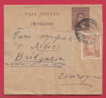 182039 / 1938 - 1/2 + 1 C. - FAJA POSTAL IMPRESOS TO SOFIA - LOVECH - BULGARIA , Argentina Argentine Argentinie - Postal Stationery