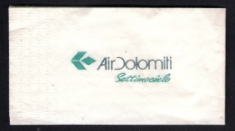 # AIR DOLOMITI Lufthansa Serviette Towel Giveaway Advert Cadeaux Geschenke Luftfahrt Airlines Aviation Aereo Avion - Materiale Promozionale