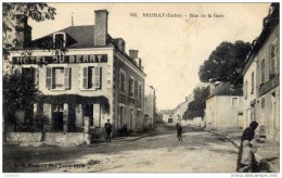 36 REUILLY Rue De La Gare Hôtel Du Berry Animée - Other & Unclassified