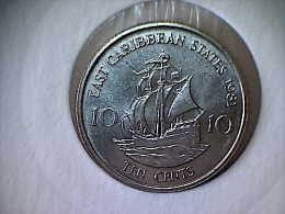 Caraibes De L'Est 10 Cents 1981 - Caraibi Orientali (Stati Dei)