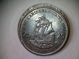 Caraibes De L´Est  25 Cents 1981 - East Caribbean States