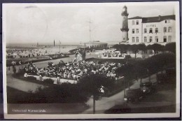 Alte Karte "Ostseebad Warnemünde - Promenade Hotel Leuchtturm"  1935 - Rostock