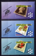 RWANDA 1990 - Belgica'90, Timbres Sur Timbres - 3 BF Neuf // Mnh // Rares - Ongebruikt