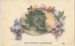 ACHERES (78) Carte Fantaisie Souvenir - Acheres