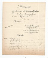 Facture , Mémoire , 1909 , Paul PERRAULT , Couverture & Plomberie , Ablon , Seine & Oise , 4 Pages , Frais Fr : 1.50€ - Autres & Non Classés