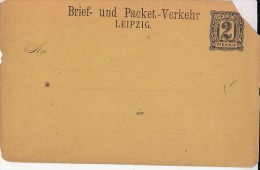 27233- MAIL AND PACKAGES TRAFFIC, LEIPZIG, 2 PFENNIGS STATIONERY, UNUSED, GERMANY - Private & Local Mails