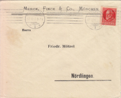 27241- KING LUDWIG 3RD, BAYERN-BAVARIA, STAMPS ON COVER, 1917, GERMANY - Storia Postale