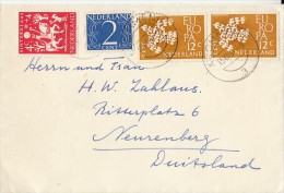 27299- CHRISTMAS, SANTA CLAUS, EURPA CEPT, STAMPS ON COVER, 1961, NETHERLANDS - Storia Postale