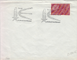 27311- SCHUMAN PLAN ANNIVERSARY STAMP, EXPHIMO PHILATELIC EXHIBITION SPECIAL POSTMARK ON COVER, 1960, LUXEMBOURG - Lettres & Documents