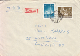 27346- TELECOMMUNICATIONS TOWER, POSTAL SERVICES, STAMPS ON COVER, 1969, HUNGARY - Storia Postale