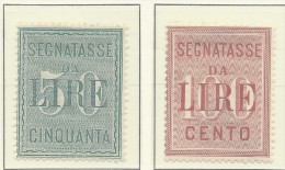 Italia - 1884 - Segnatasse - Nuovo/new MH - Cifre - Sass. N. 15/16 Firmati - Strafport