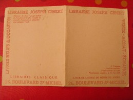 Buvard Librairie Joseph Gibert. Paris. Vers 1950 - L