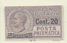 Italia - 1924/25 - Nuovo/new MNH - Posta Pneumatica - Sass. N. 6 - Rohrpost