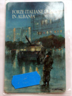 1998 - PREPAID CARD ATW FOR MILITARY ITALIAN PEACE KEEPING FORCES IN ALBANIA - Armée