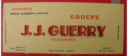 Buvard Groupe Guerry. Assurances. Lille. Vers 1950 - Banque & Assurance