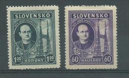 150022573  ESLOVAQUIA   YVERT    Nº  36/7   */MH - Unused Stamps