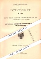 Original Patent - Juan F.N. Macay In Charapoto , Ecuador , 1879 , Gewinnung Von Eisenoxyd Und Kupferchlorid , Chemie !!! - Ecuador