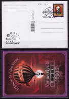 Jules Verne Memorial Year / Balloon Submarine Postmark - 2005 HUNGARY - STATIONERY POSTCARD - FDC - Sous-marins