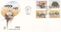 South West Africa 1985 Ostrich FDC - Straussen- Und Laufvögel