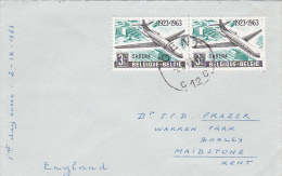 Belgium 1963 Sabena 40th Anniversary FDC - 1961-1970