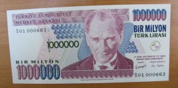 AC - TURKEY- 7TH EMISSION 1 000 000 TL S 01 000 663 UNCIRCULATED - Turquie