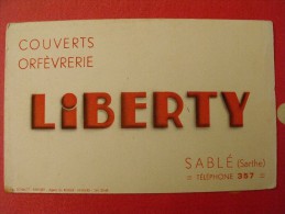 Buvard Liberty. Couverts Orfèvrerie. Sablé (sarthe). Vers 1950 - C