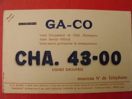 Buvard Ga-co Nouveau Numéro De Téléphone. Vers 1950 - G