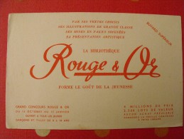 Buvard Livres Bibliothèque Rouge Et Or. Grand Concours. Vers 1950 - L